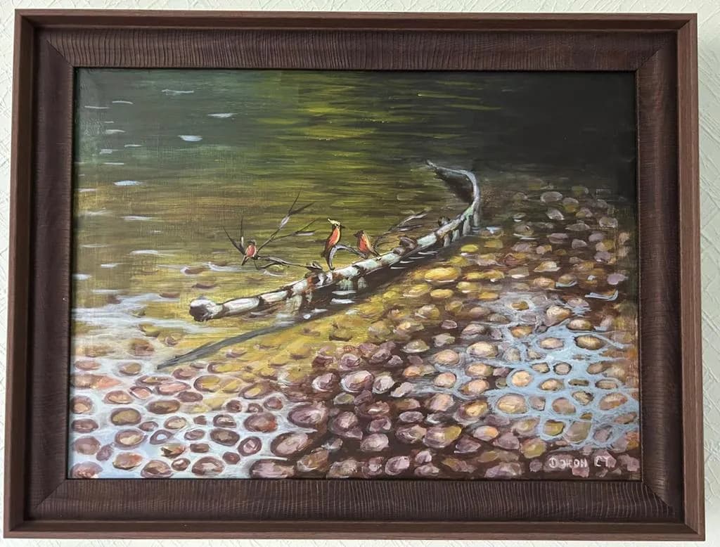 Painting “Pebble Shore” by Jung Sen Tek